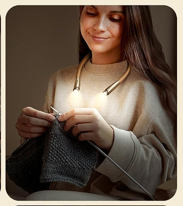Neck Light Knitting Crochet 3 color adjustable brightness rechargeable LED Lamp