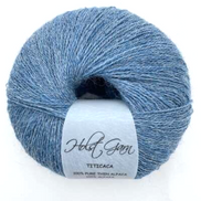 Holst Garn Titicaca Yarn is a Lace Weigh Plump Fluffy Alpaca with Soft Halo Ideal for Mohair Replacement in many colors like Pink Green Red Gray Blue Beige White Purple Brown