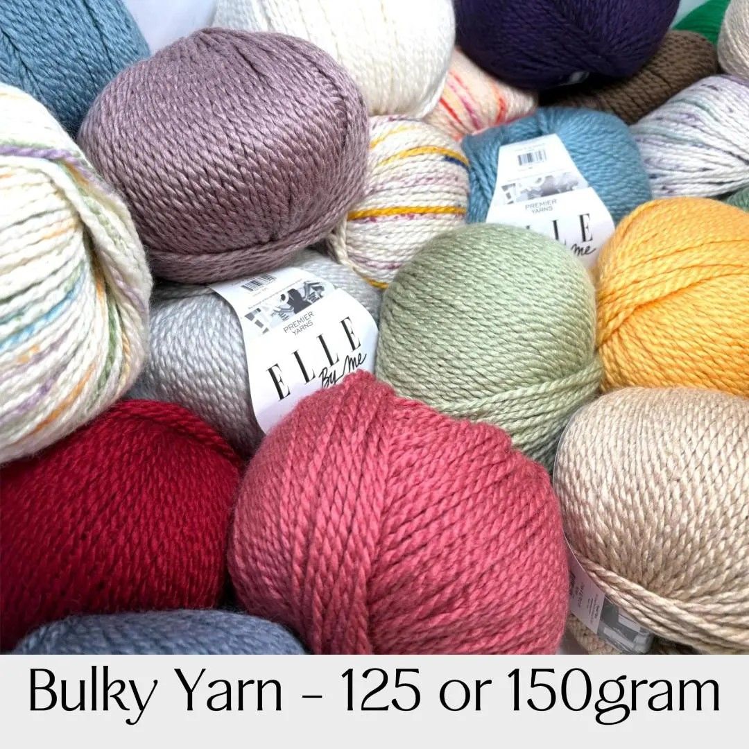Bulky Yarn Wool Blend Acrylic Perfect for Crochet Blankets Baby Clothes Knitted Hats ELLE by Me Charlotte Premier Beginner Friendly 125g Multicolor 150g Solid