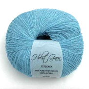 Holst Garn Titicaca Yarn is a Lace Weigh Plump Fluffy Alpaca with Soft Halo Ideal for Mohair Replacement in many colors like Pink Green Red Gray Blue Beige White Purple Brown
